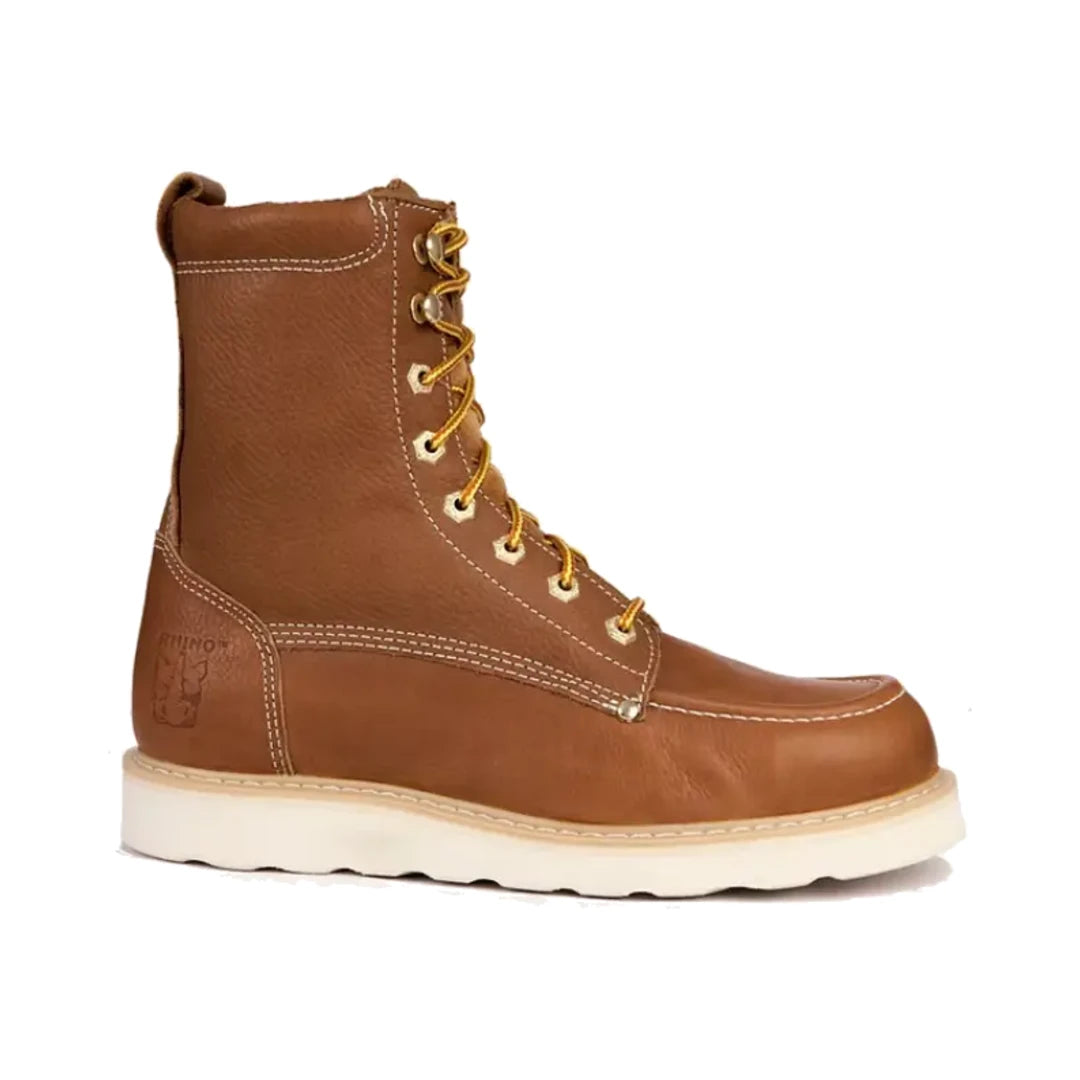 Botas de trabajo de cuero Rhino 82T06 Butternut de 8 pulgadas, vista lateral