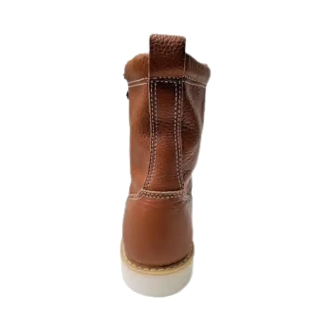 Botas de trabajo de cuero Rhino 82T06 Butternut de 8 pulgadas, vista trasera