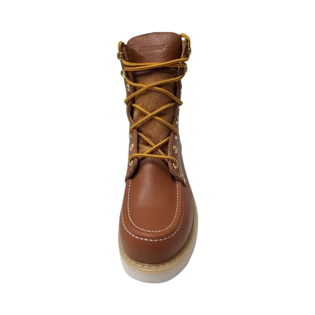 Botas de trabajo de cuero Rhino 82T06 Butternut de 8 pulgadas, vista frontal