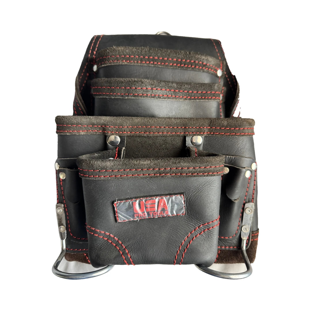 USA Pro Tools SST-1110 bolsa de cuero negra de frente