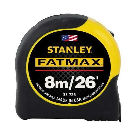 Cinta métrica Stanley FatMax FMHT33866 de 26 pies (8 m), carcasa amarilla y negra