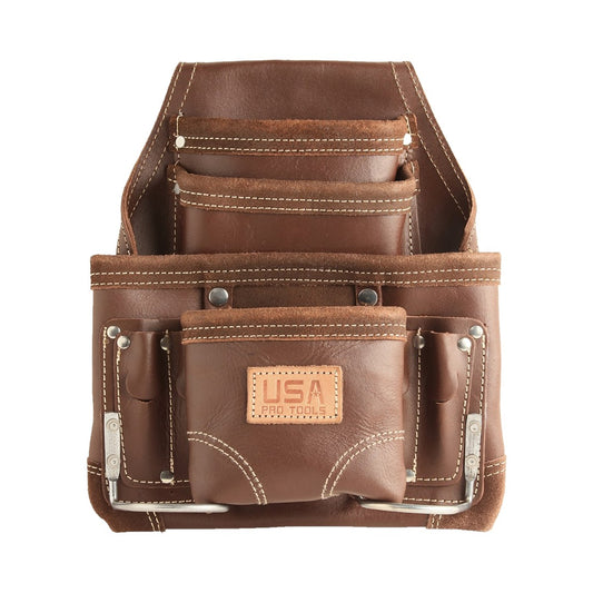 USA Pro Tools SST-1196 Bolsa de Herramientas de Cuero Resistente Marrón