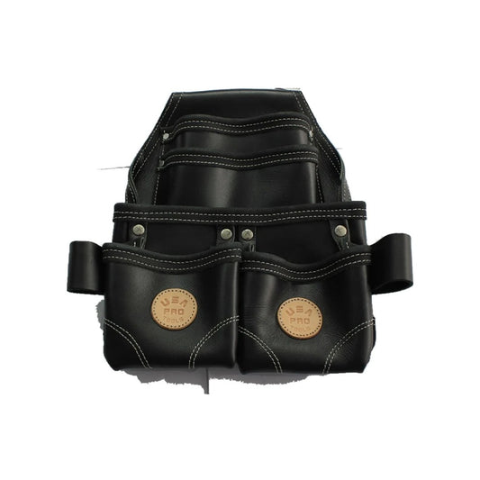 USA Pro Tools SST-1185 Bolsa de Herramientas de Cuero de Doble Bolsillo Negra