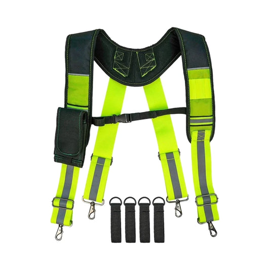 Tirantes de trabajo con ganchos USA Pro Tools CRSST04 verde alta visibilidad