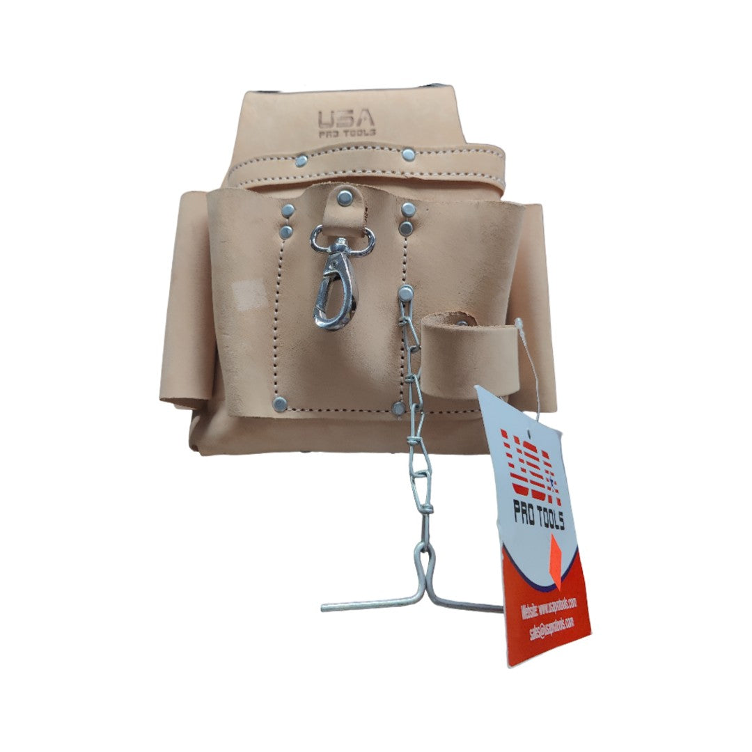 Bolsa de cuero para electricista USA Pro Tools P-1245 natural