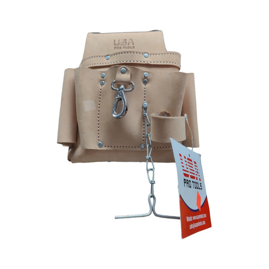 Bolsa de cuero para electricista USA Pro Tools P-1245 natural