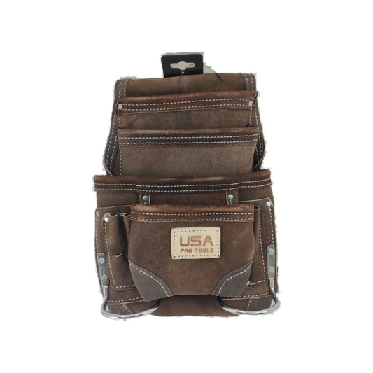 Bolsa de cuero para carpintero USA Pro Tools P-1258 café