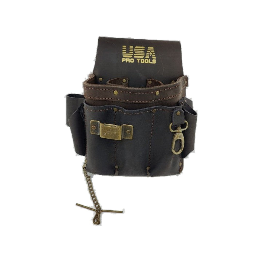 Bolsa de cuero para electricista USA Pro Tools P-1264 negra