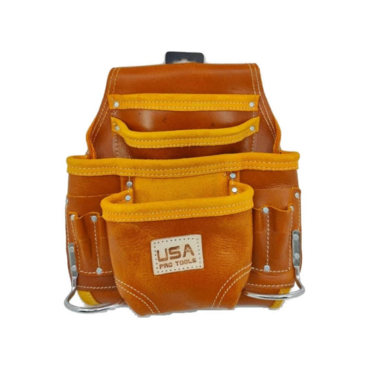 Bolsa de cuero amarilla para carpintero USA Pro Tools P-1266