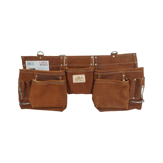 Cinturón de herramientas de gamuza USA Pro Tools P-1270 con 3 bolsas