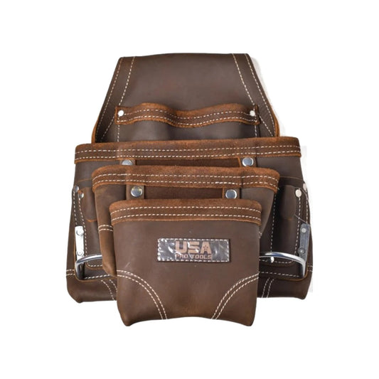 Bolsa de herramientas de cuero USA Pro Tools SST-1103 marrón