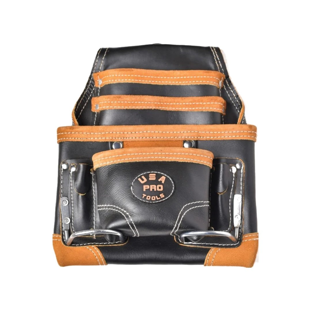 Bolsa de cuero para carpintero USA Pro Tools SST-1152 negra