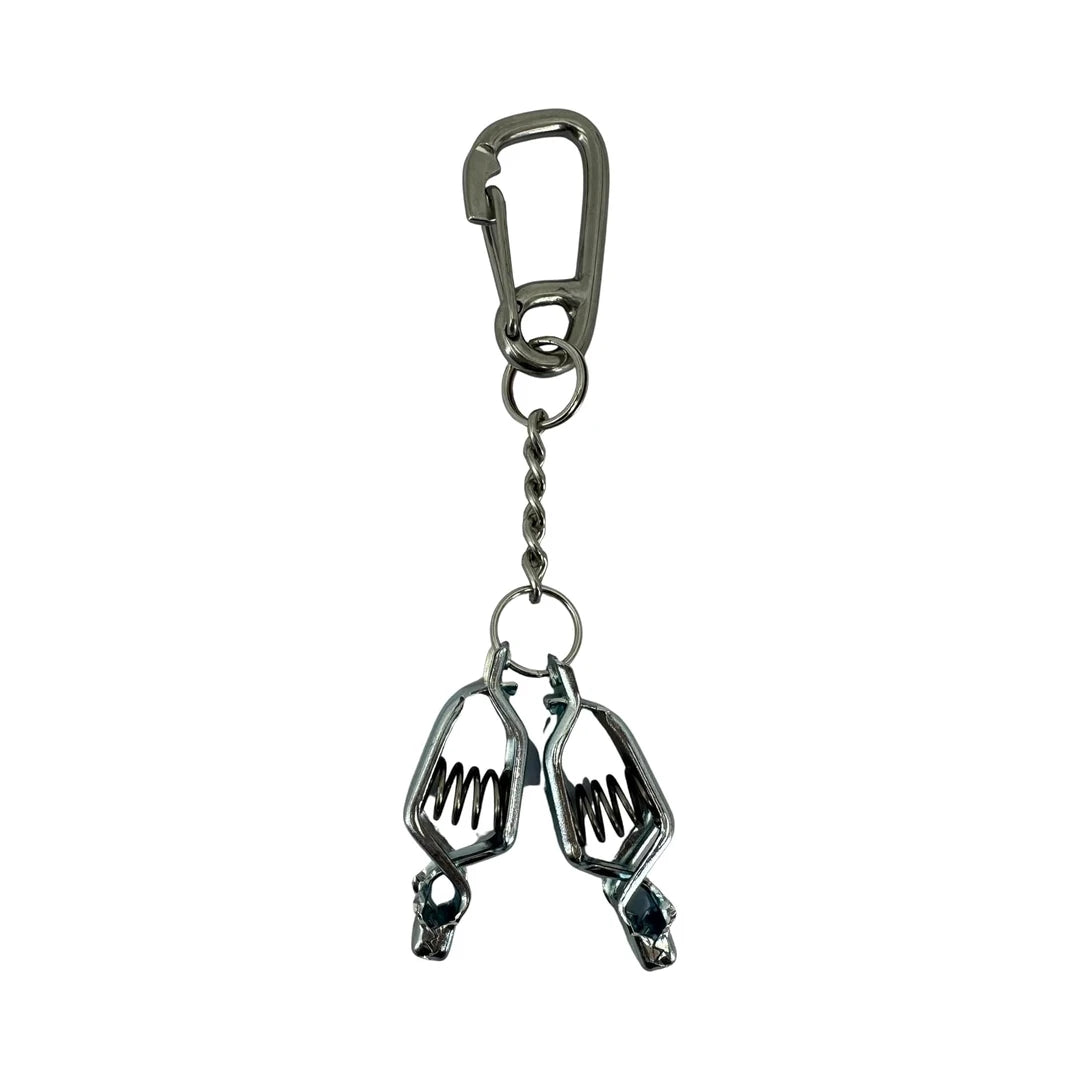 Zeluga 15-584 clip metálico para guantes con mosquetón de acero inoxidable / Metal glove clip with stainless steel carabiner