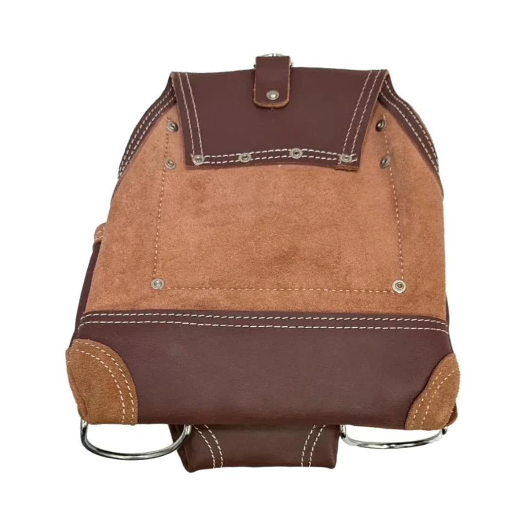 Morral de cuero marrón Zeluga 20-110