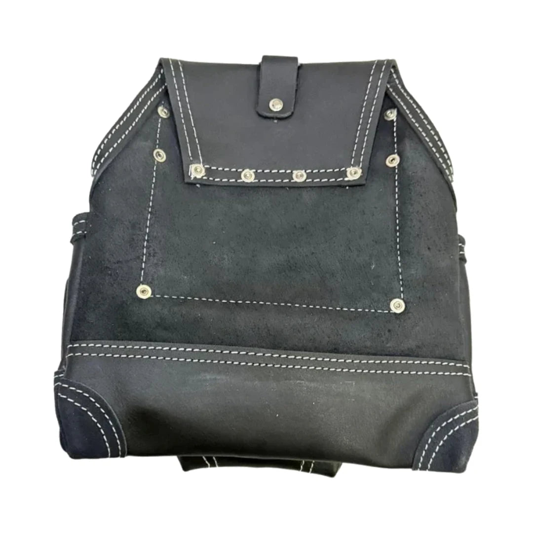 Morral de cuero negro Zeluga 20-117