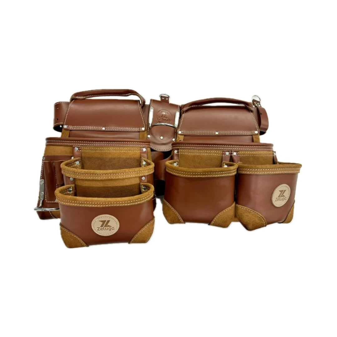 Zeluga 20-162 Conjunto de Morrales de Herramientas de Cuero Resistente