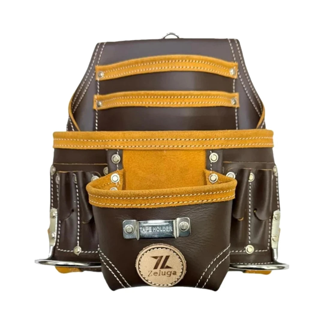 Morral de cuero café Zeluga 20-164