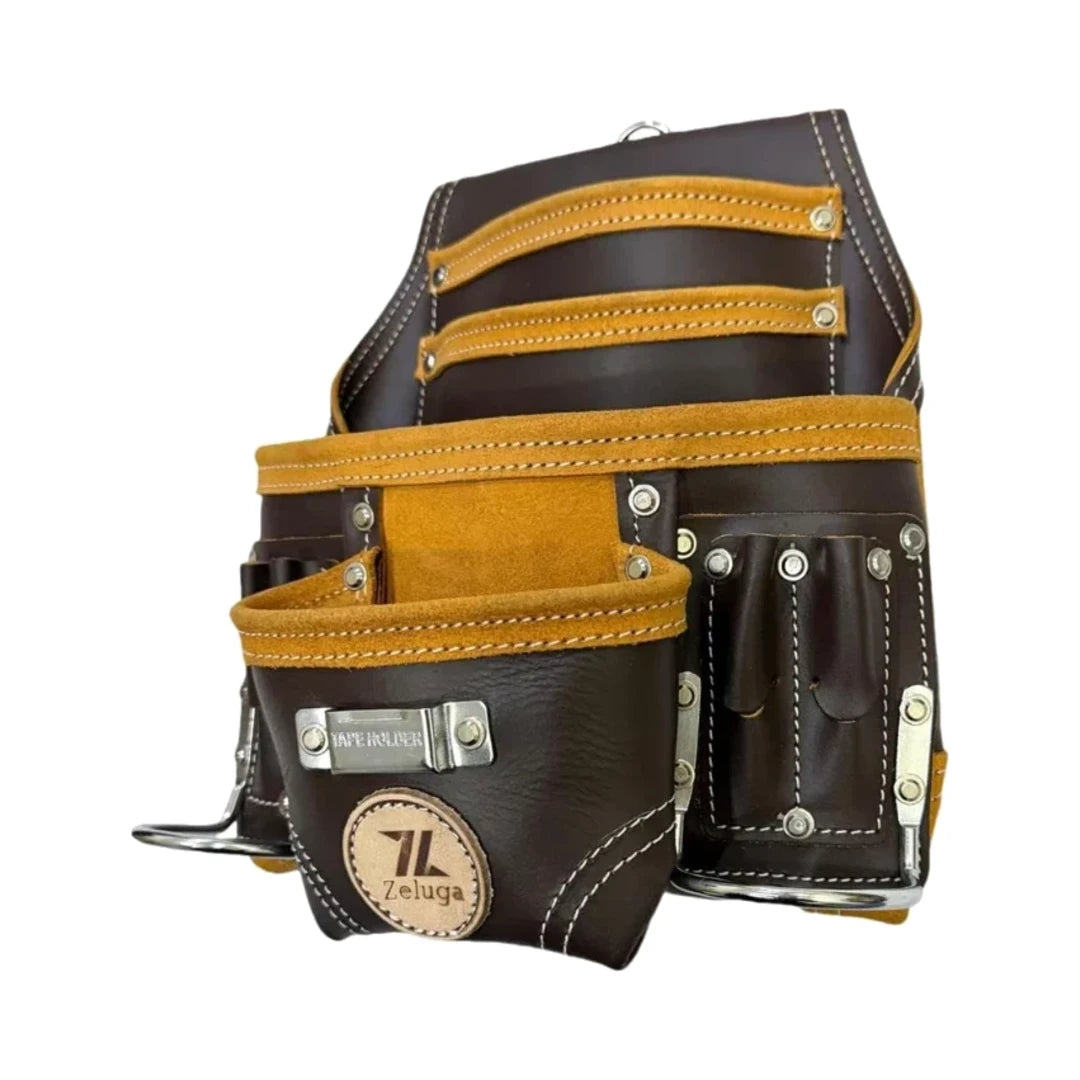 Morral de cuero café Zeluga 20-164