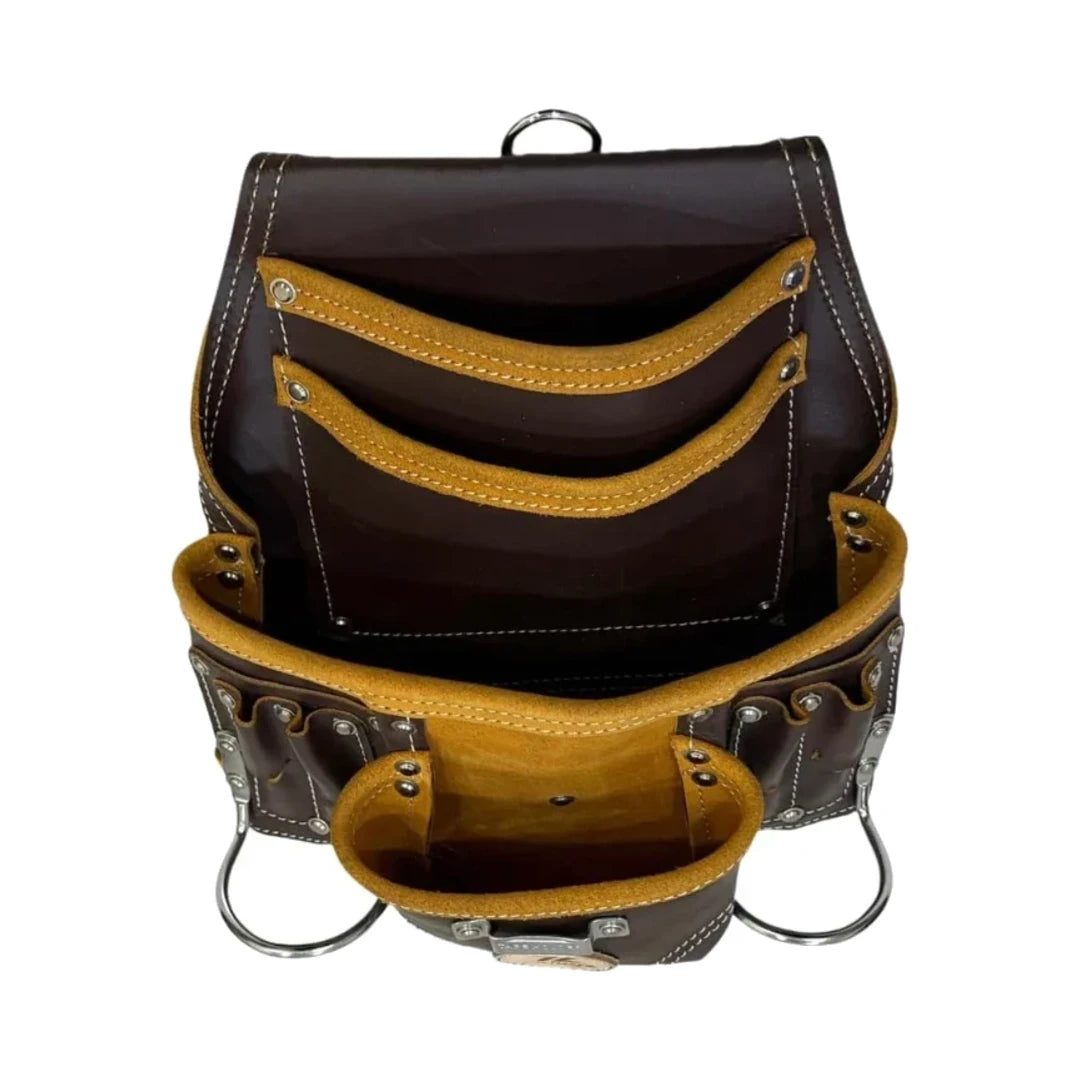 Morral de cuero café Zeluga 20-164