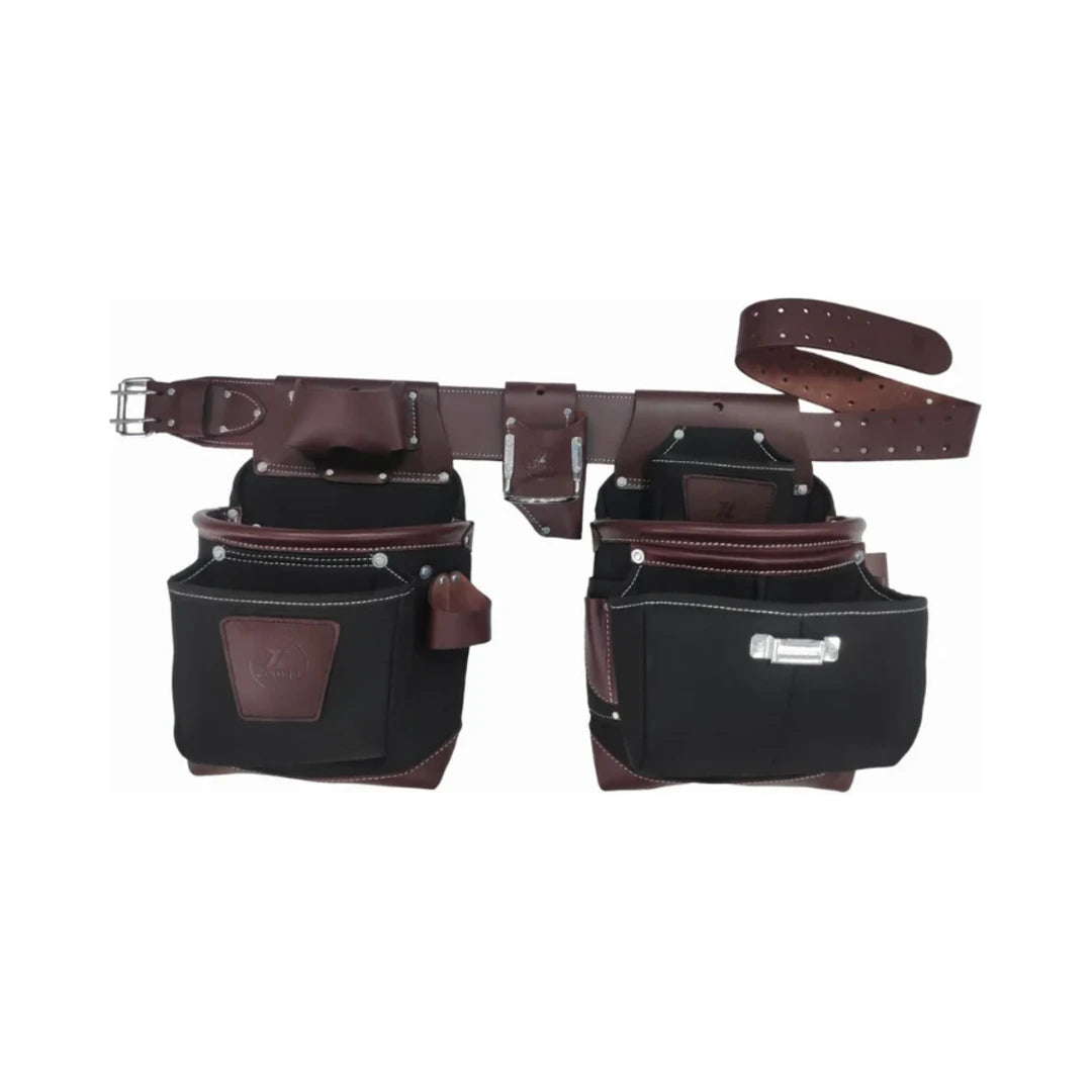 Zeluga 20-171 Morral Cinturón de Herramientas 100% Cuero 10 Bolsillos