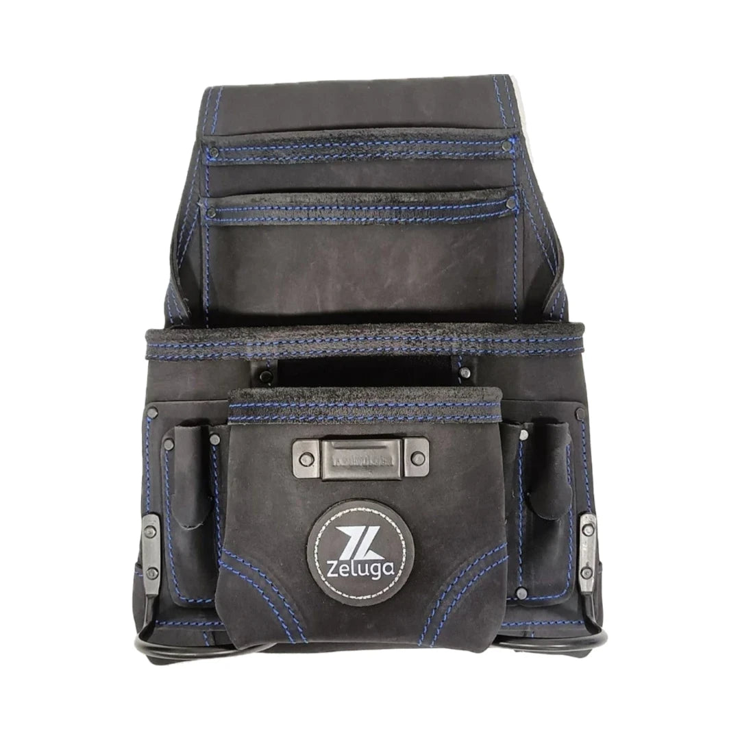 Morral de cuero premium negro Zeluga 20-501