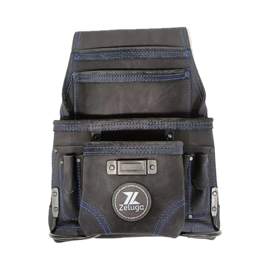 Morral de cuero premium negro Zeluga 20-501