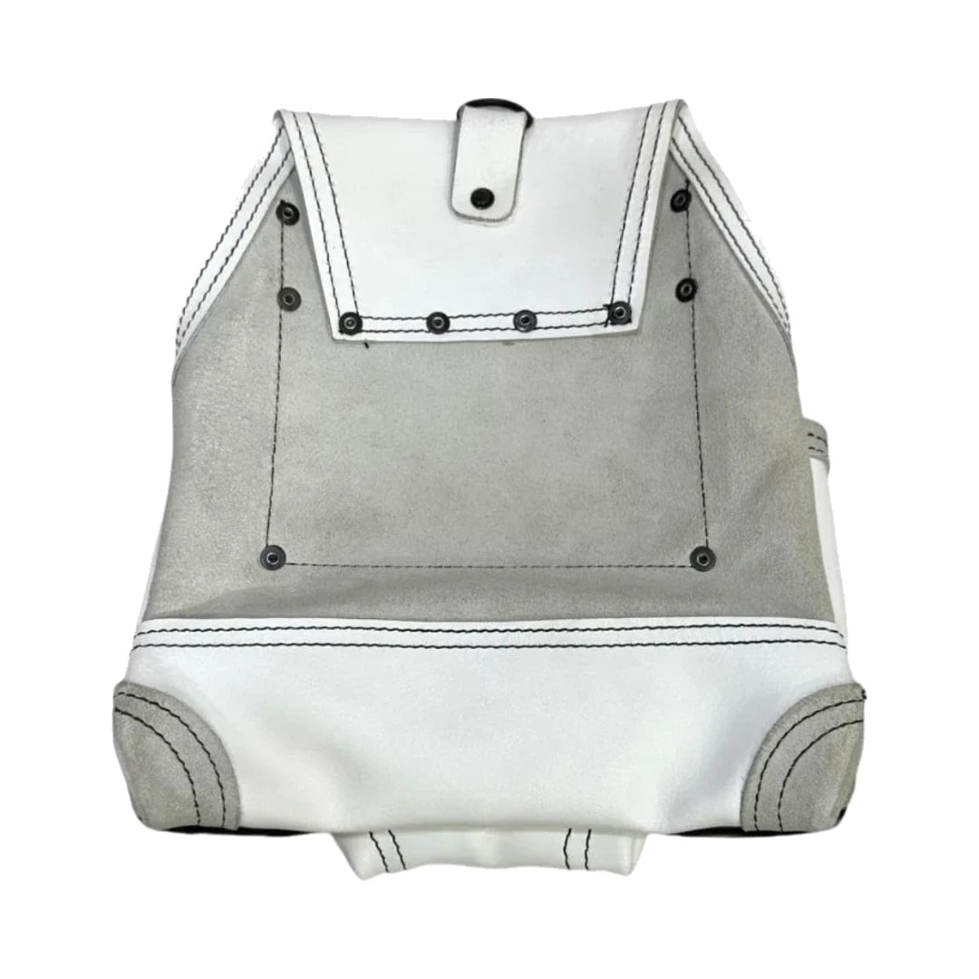 Morral de cuero blanco Zeluga 20-508