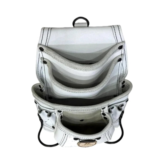 Morral de cuero blanco apagado Zeluga 20-527
