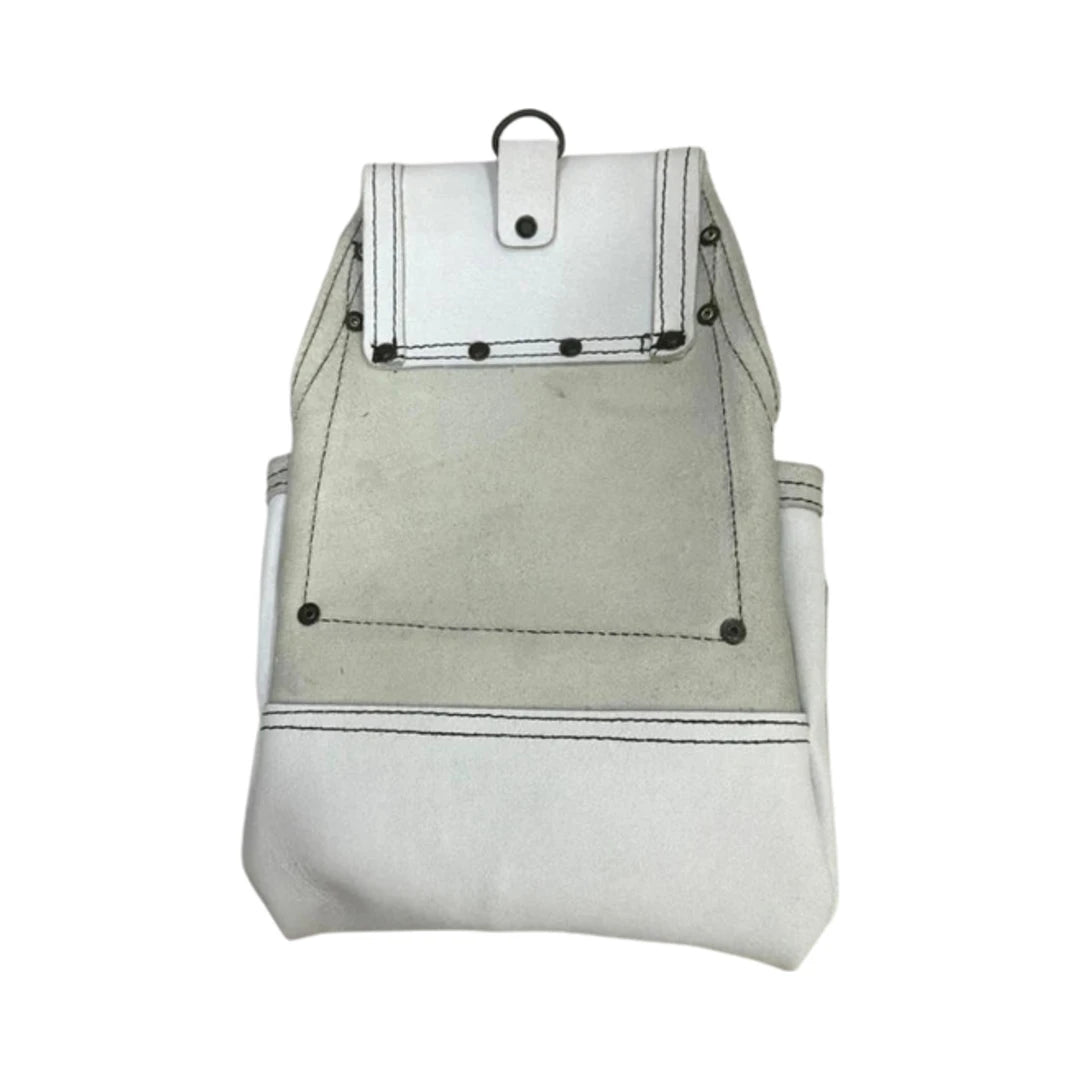 Morral de cuero blanco apagado Zeluga 20-527