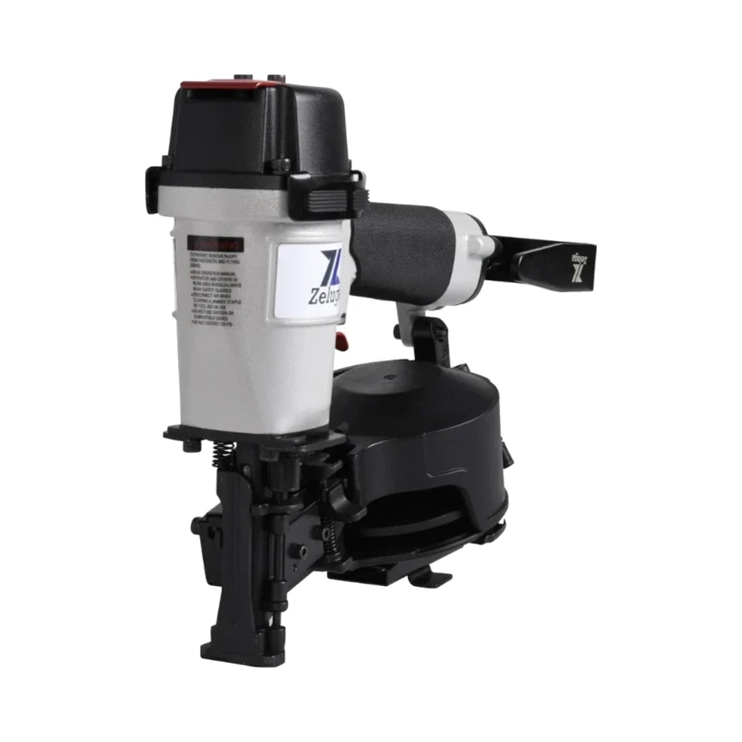 Clavadora neumática de bobina para techos Zeluga 28-145, vista frontal