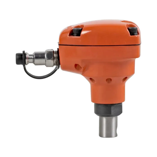 Clavadora neumática compacta naranja con nariz magnética y boquilla metálica